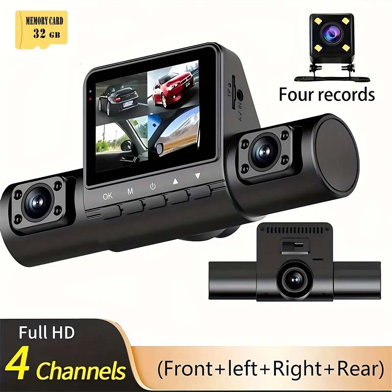 1080P 4-Channel On-Dash Camera